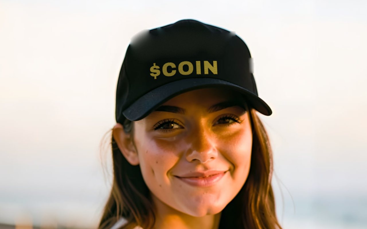 Lifestyle photo — ticker cap worn with a suit