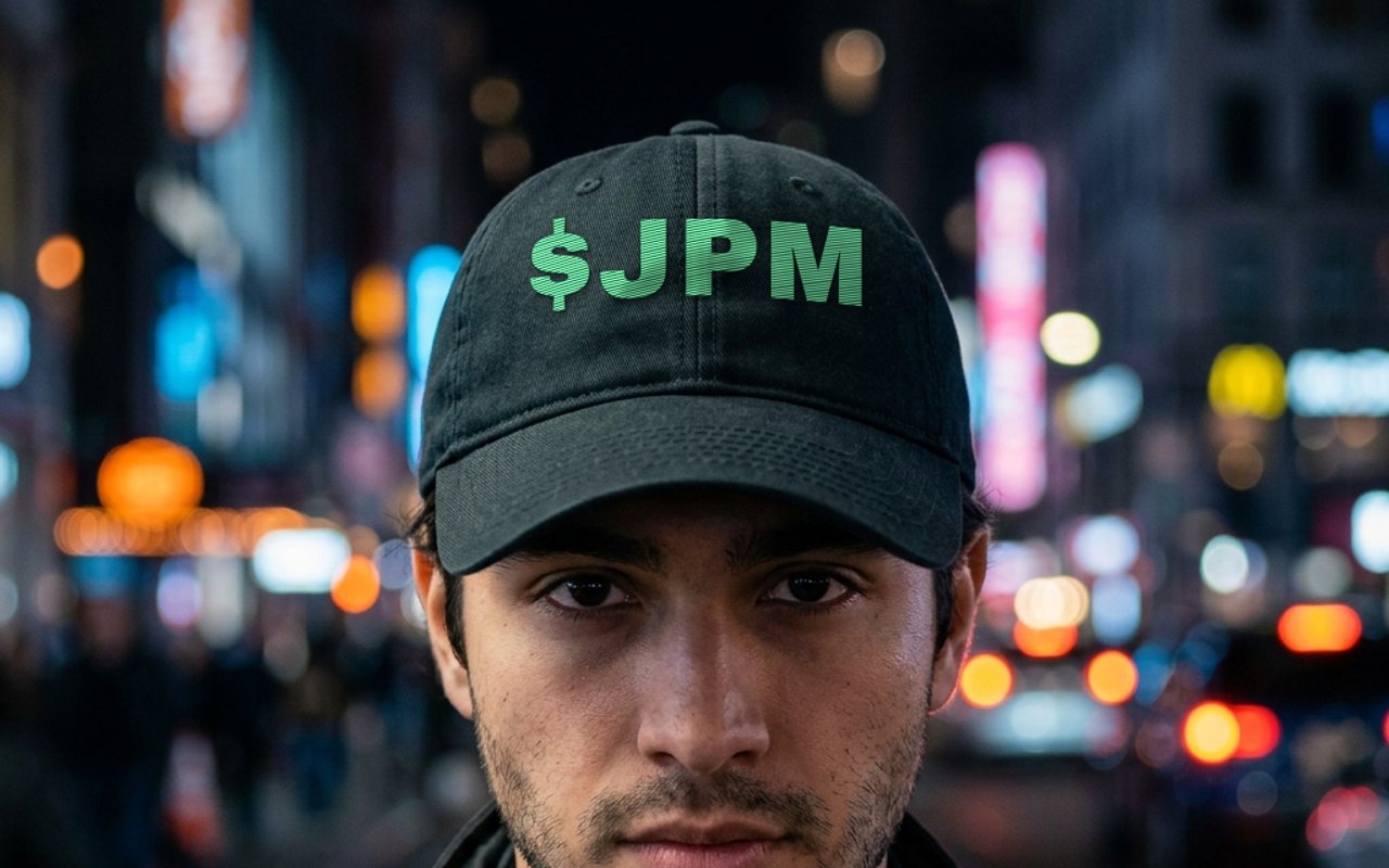 $JPM embroidered hat, worn