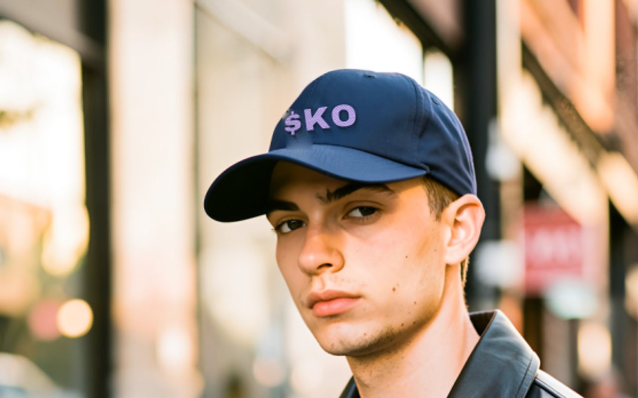 $KO embroidered hat, worn