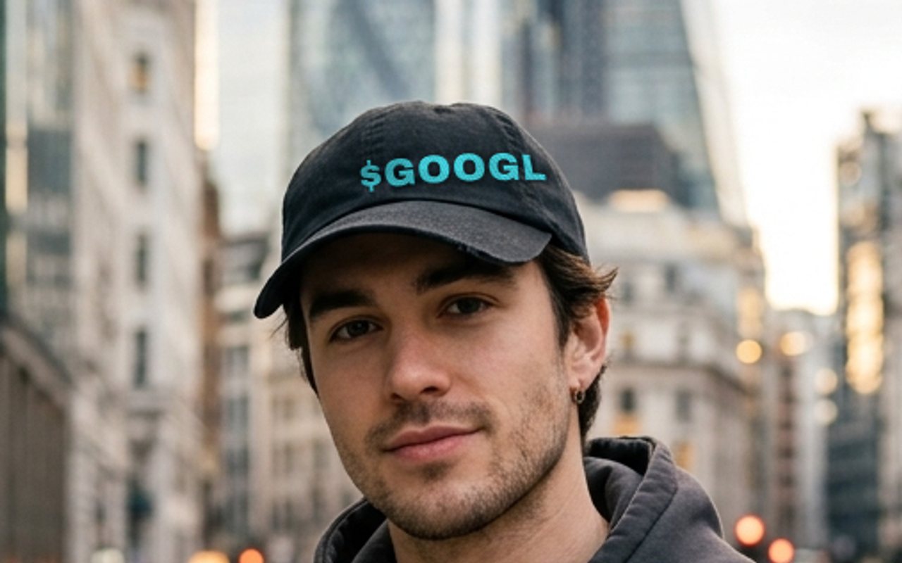 $GOOGL embroidered hat, worn