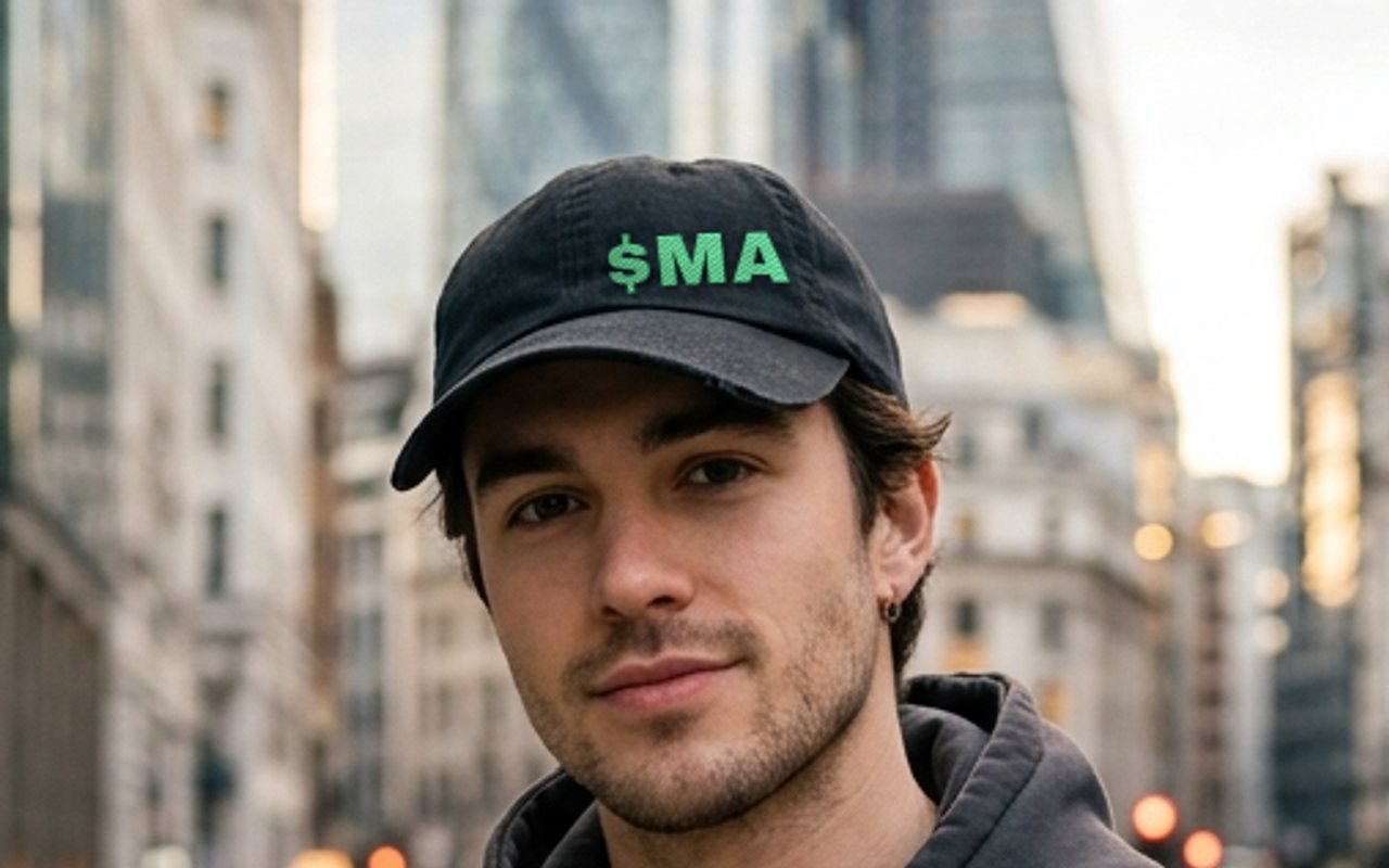$MA embroidered hat, worn