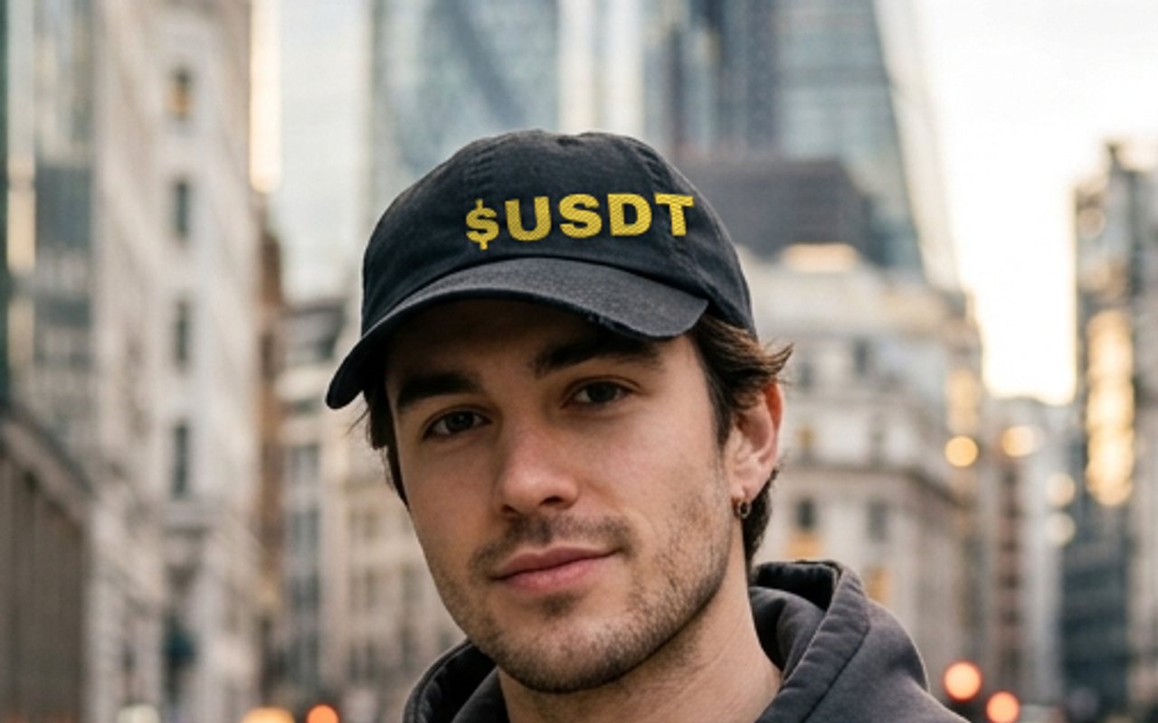 $USDT embroidered hat, worn